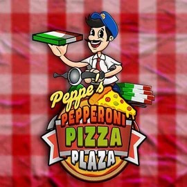 Peppe’s Pepperoni Pizza Plaza slot logo by Pragmatic Play at Winzoria Casino